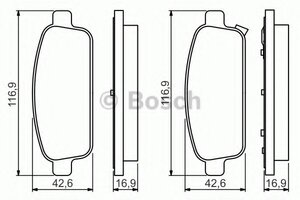 Купить Колодка торм. диск. CHEVROLET CRUZE, LANDO передн./задн. (пр-во Bosch) 0 986 495 259 на Шевроле Круз