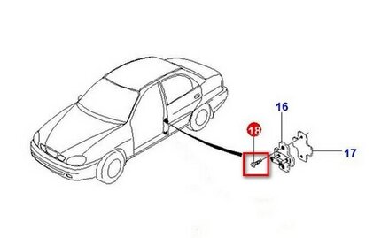 Купить Винт фиксатора замка двери Lanos 94501688 на Шевроле Авео